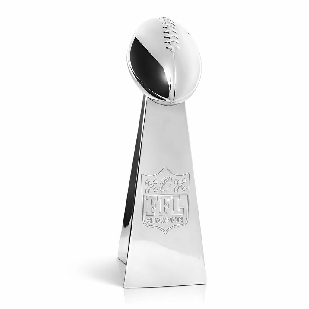 Fantasy Football Trophy | Chrome Replica Trophy for Fantasy Football Champions