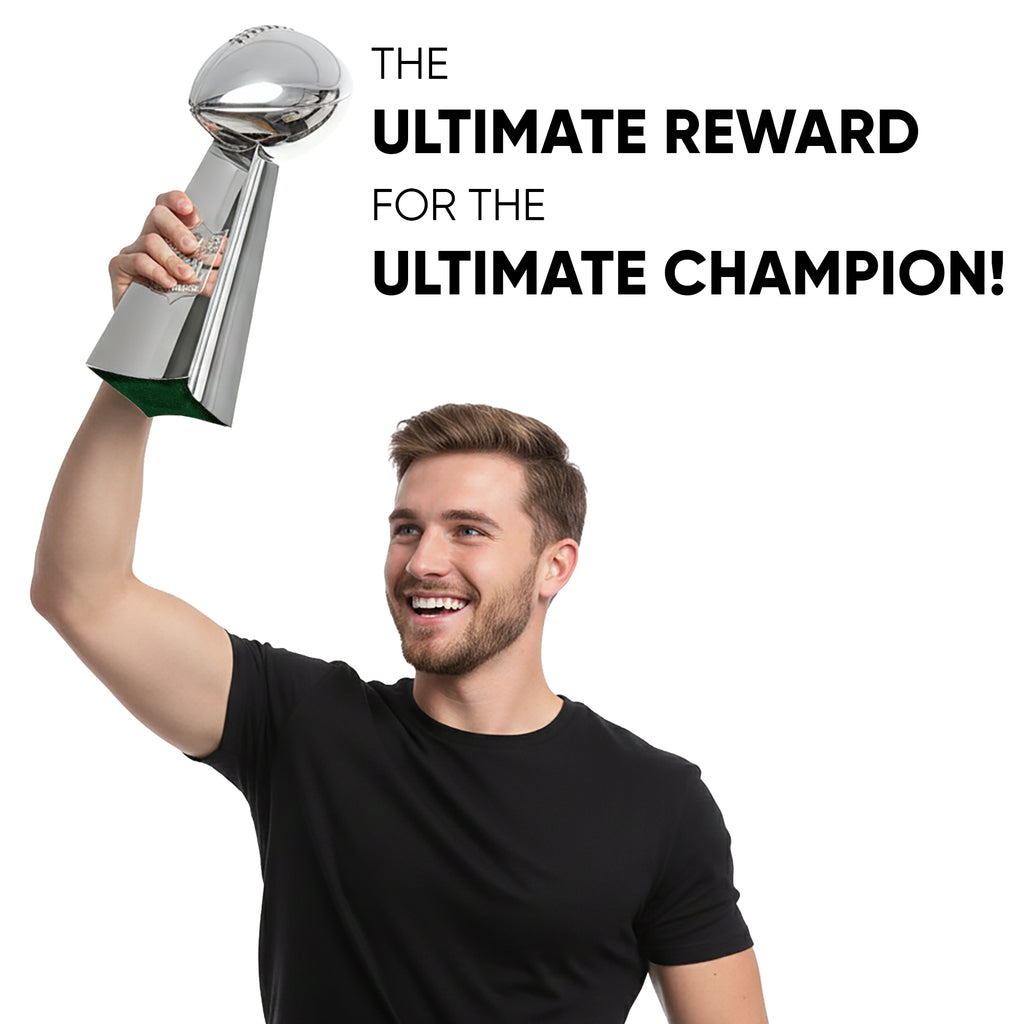 Fantasy Football Trophy | Chrome Replica Trophy for Fantasy Football Champions
