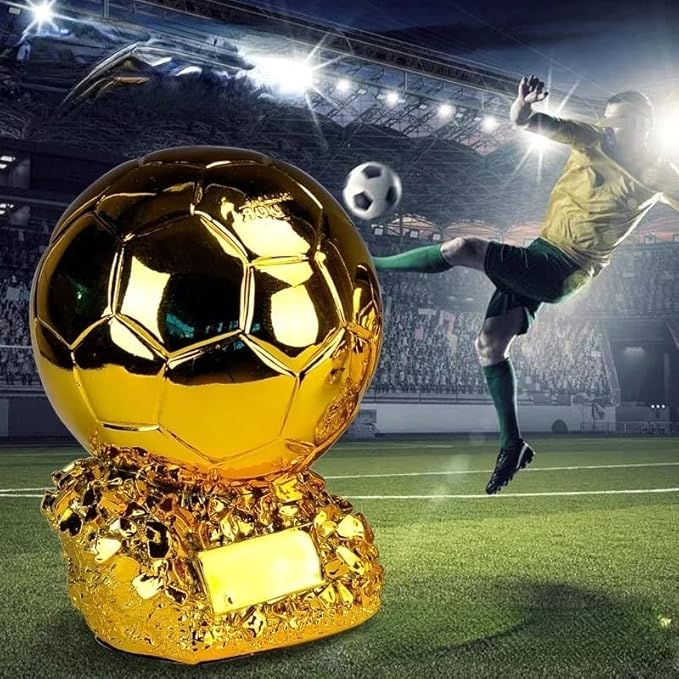 Ballon d'Or Trophy Replica | 10 Inches Soccer Golden Ball Trophy