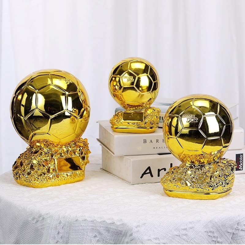 Ballon d'Or Trophy Replica | 10 Inches Soccer Golden Ball Trophy
