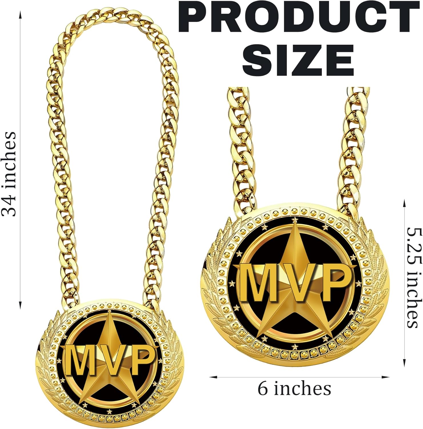 GOAT / MVP Turnover Chain - 6" Big Gold Awards Medal