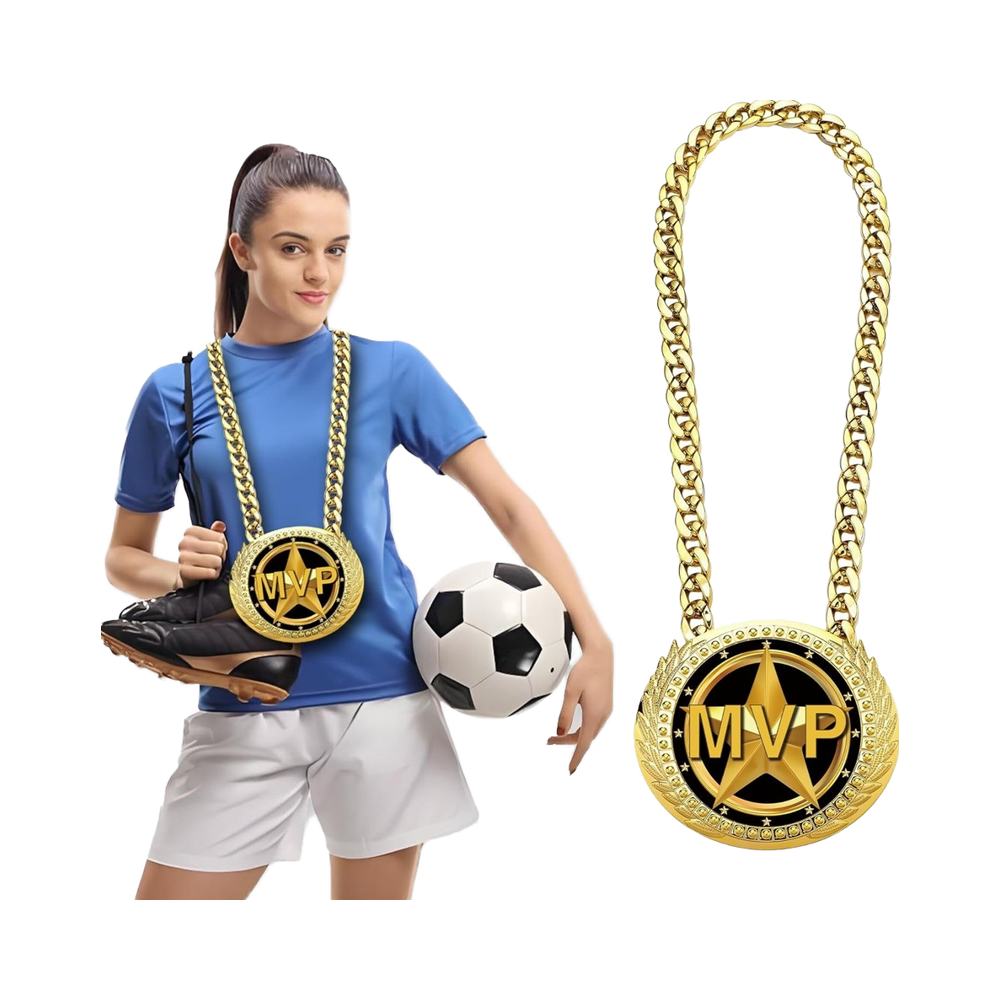 GOAT / MVP Turnover Chain - 6" Big Gold Awards Medal