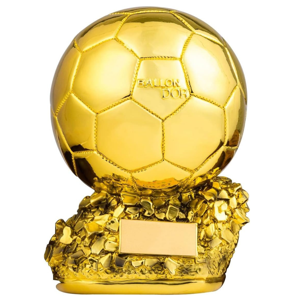 Ballon d'Or Trophy Replica | 10 Inches Soccer Golden Ball Trophy